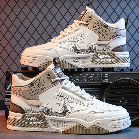 Zapatos Deportivos Casual de Caña Alta para Hombre - Cómodos y Versátiles