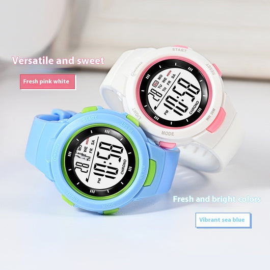 Reloj Electrónico Estudiantil con Correa Luminosa Impermeable y Hebilla de Moda