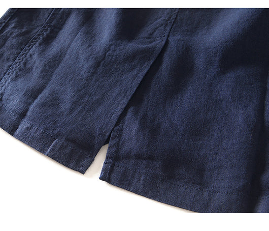 Traje de Lino con Cuello Clásico - Diseño Retro Fácil de Combinar - Image 24