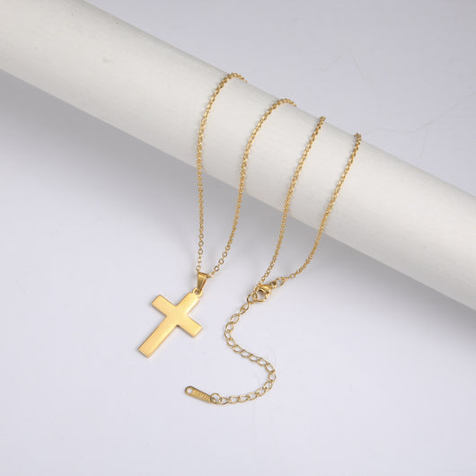 Dije Minimalista de Oro Cruz Elegante para Hombre y Mujer - Image 3