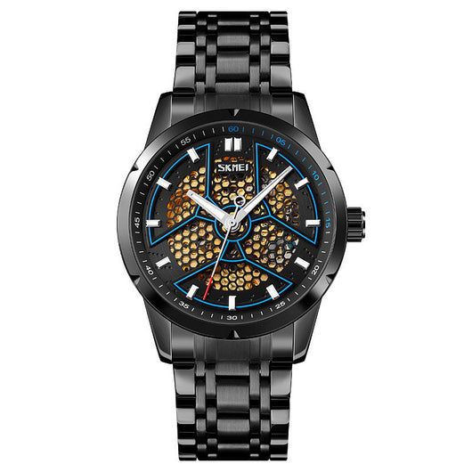 Reloj Mecánico Automático Esqueleto Diseño Panal para Hombre - Image 3
