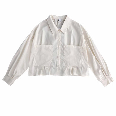 Blusa Corta Suelta con Volantes - Estilo Femenino y Juvenil - Image 7