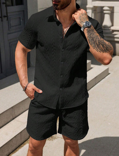 Camisa Casual Suelta de Manga Corta para Hombre - Image 6