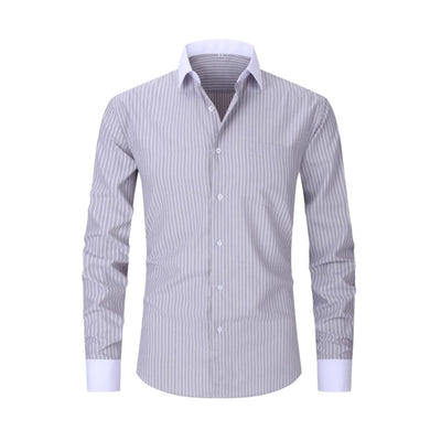 Camisa Rayada de Verano para Hombre Talla Grande