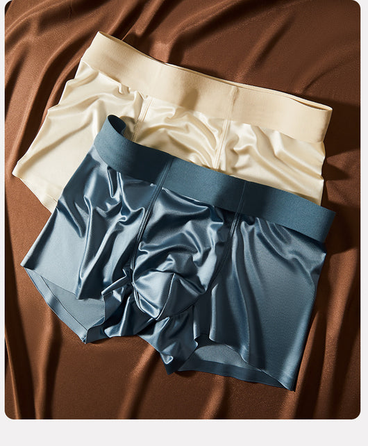 Calzoncillos Boxer Briefs de Seda de Hielo Satinada Antibacteriana para Hombre - Image 22