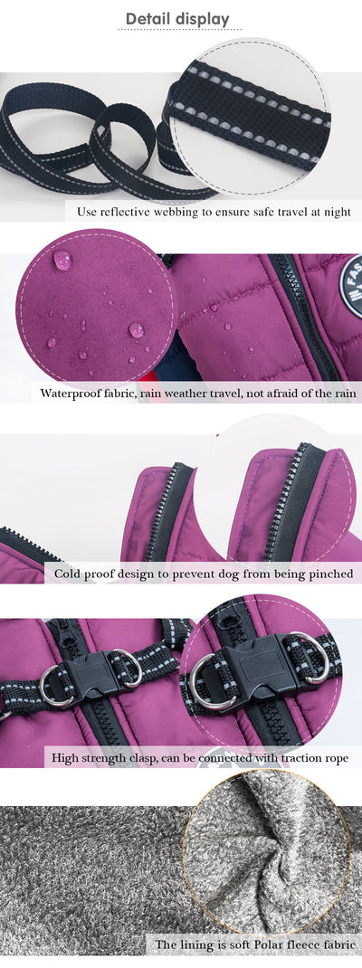 Abrigo Reflectante Impermeable para Perros Grandes - Chaleco Térmico Invierno - Image 10