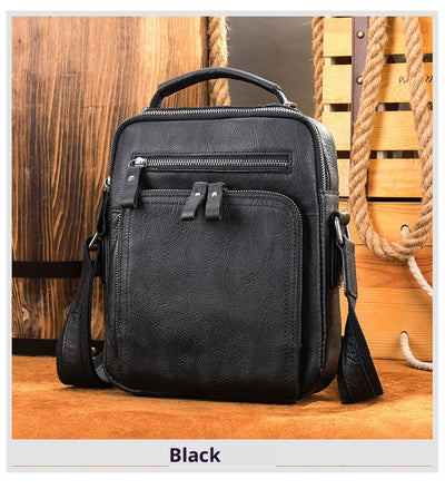 Bolsa Mensajero de Cuero Genuino Vintage Estilo Caballo Loco - Image 20