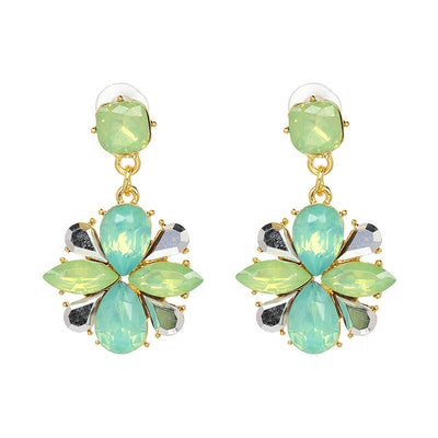 Aretes Retro de Perla y Diamante en Aleación - Image 4
