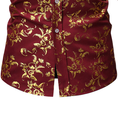 Camisa Casual Hombre con Estampado Floral Bronce - Image 20
