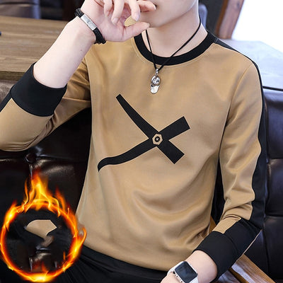 Camiseta Térmica Manga Larga para Hombre - Talla Grande con Forro de Terciopelo - Image 14