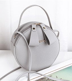 Bolso Bandolera Redondo de Cuero para Mujer - Cartera Messenger Circular - Image 5