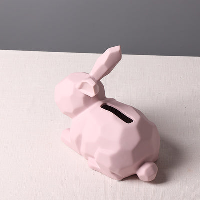 Dispensador de Pañuelos Cerámica Conejo Rosa - Decoración Nórdica - Image 10