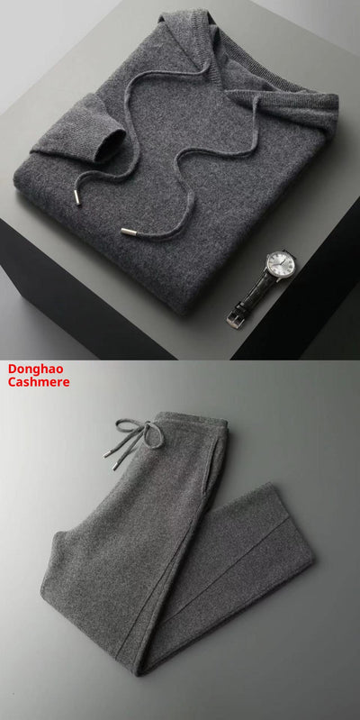 Conjunto Deportivo Lana Pura Hombre: Sudadera sin Costuras y Pantalón Tejido con Cordón - Image 7