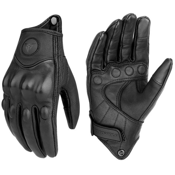 Guantes de Ciclismo en Cuero y Carbono para Hombre y Mujer