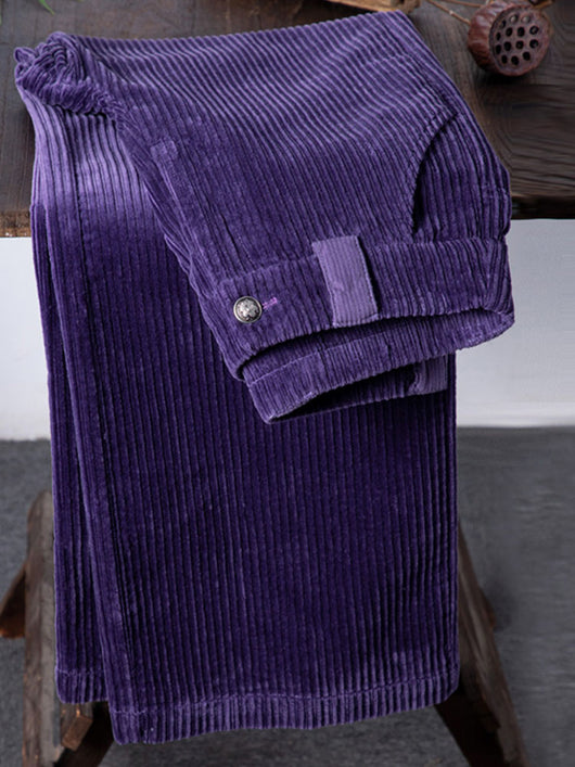 Pantalones de Pana Cintura Alta Pierna Ancha para Mujer - Image 3