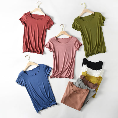 Playera de Algodón Manga Corta para Mujer