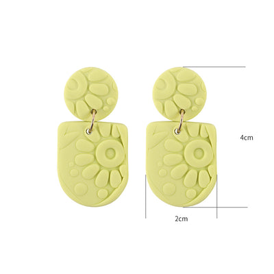 Aretes Geométricos Girasol en Relieve - Image 10
