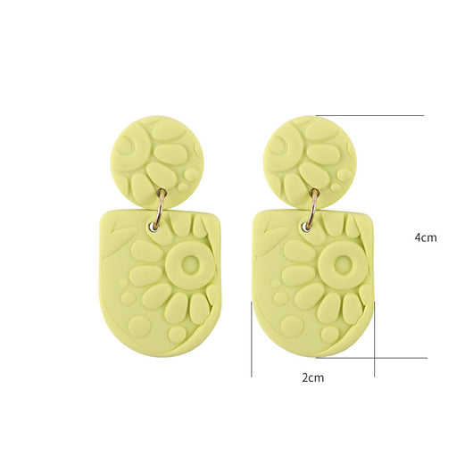 Aretes Geométricos Girasol en Relieve - Image 10