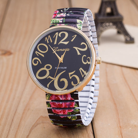 Reloj de Pulsera Elástico para Mujer con Correa Ajustable - Image 3