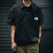 Camiseta de Trabajo Holgada en Colores Sólidos para Hombre