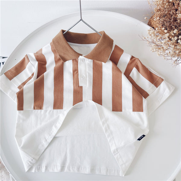 Playera de Rayas para Niño - Manga Corta Fresca y Cómoda