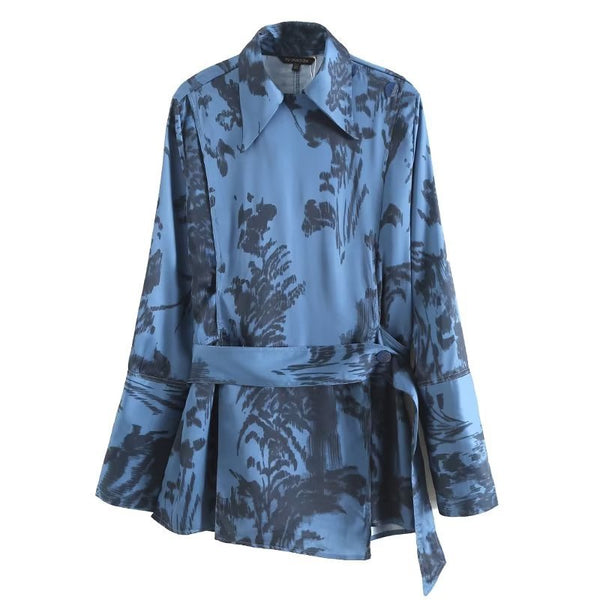 Blusa Manga Larga Estampada con Control de Cintura - Image 9