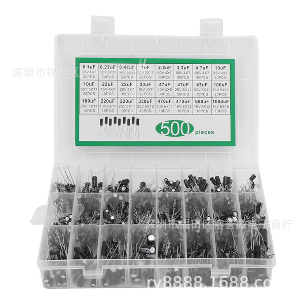 Kit de Muestra de 500 Capacitores Electrolíticos en Línea - 24 Especificaciones - Image 6