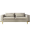 Milan Grey Three-Seater Flannel