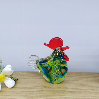Adorno de Pollo de Cristal Estilo Francés Antiguo para Decoración del Hogar - Image 4