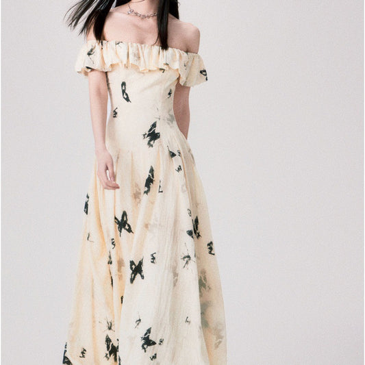 Vestido Mariposa Estilo Francés con Toque de Elegancia