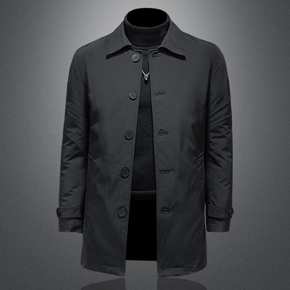 Chaqueta Pluma para Hombre con Cuello de Camisa