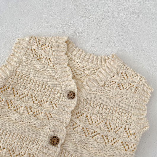 Chaleco Cardigan Tejido V-Neck para Bebés Otoño - Suéter de Punto Crochet Unisex - Image 17