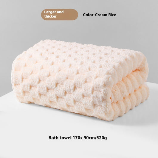 Toalla de Baño Gruesa Absorbente Coral Talla Grande - Fibra de Felpa Clase A sin Desprendimiento - Image 6
