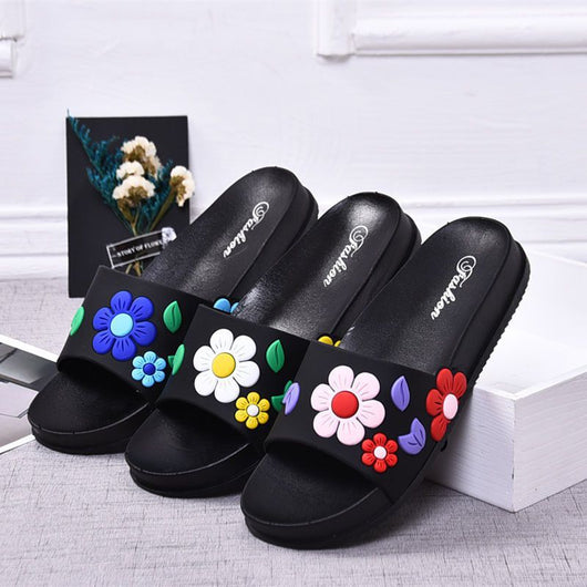 Sandalias y Pantuflas para Casa con Suela Antideslizante y Diseño Floral - Image 4