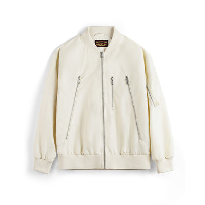 Chaqueta Piloto Blanca Casual de Nylon Ligero Estilo Béisbol - Image 5
