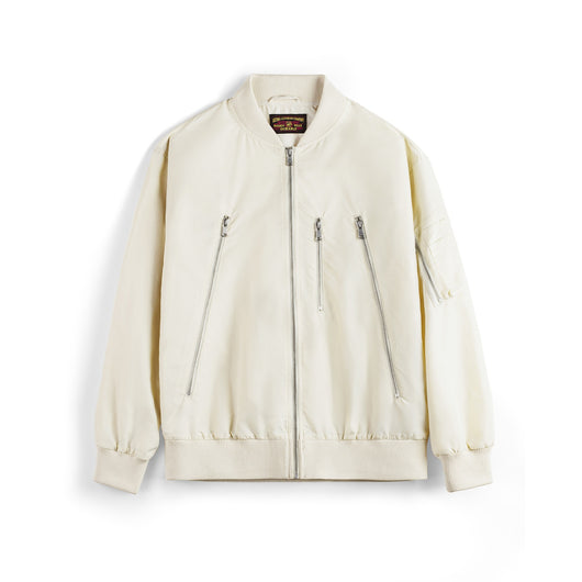 Chaqueta Piloto Blanca Casual de Nylon Ligero Estilo Béisbol - Image 5