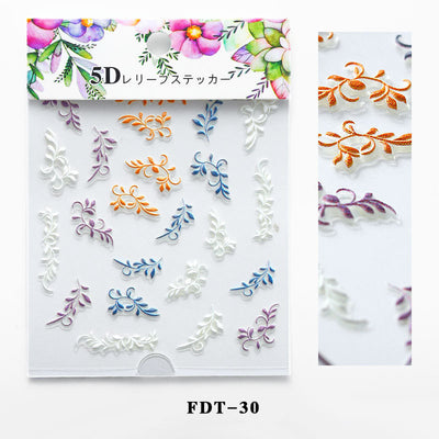 Calcomanías de Uñas con Relieve Serie Flores - Image 14