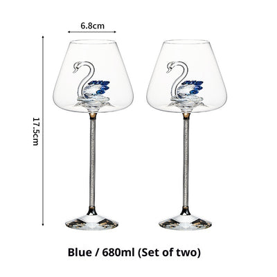 Copa de Vino Tinto Cisne Transparente Estilo Minimalista - Image 8