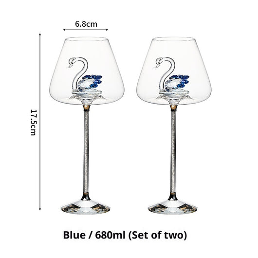 Copa de Vino Tinto Cisne Transparente Estilo Minimalista - Image 8