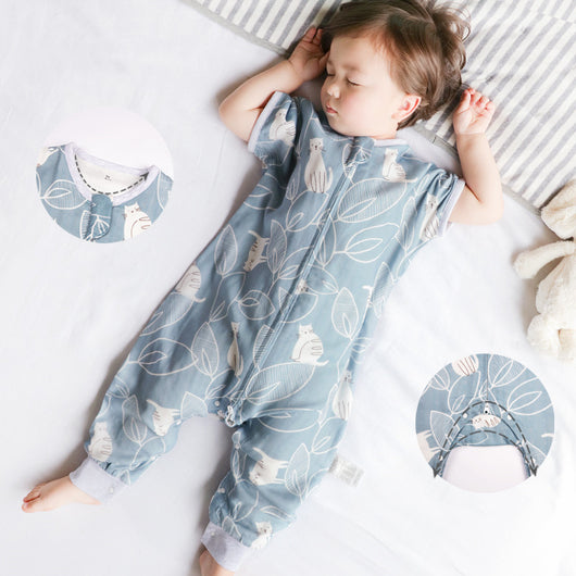 Saco de Dormir Bebé Gasa de Algodón y Bambú Ultradelgado