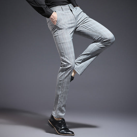 Pantalones Casuales a Cuadros Slim Fit para Hombre - Image 5