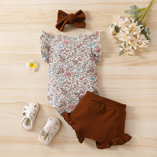 Blusa Infantil Floral con Mangas Volantes - Image 11