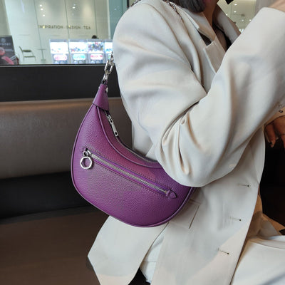 Bolso de Hombro para Mujer en Cuero Genuino con Cadena Dorada - Image 3