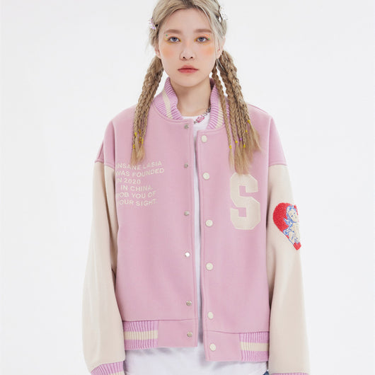 Chaqueta Uniforme de Béisbol Love Angel en Lana Premium - Image 6