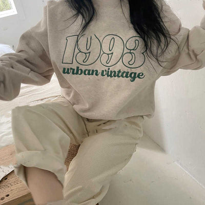 Suéter Beige de Algodón Puro con Letras para Primavera - Image 10