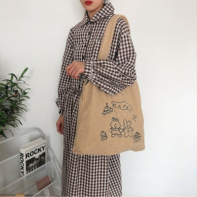 Bolsa de Compras Acolchada Bordada con Gran Capacidad - Image 12