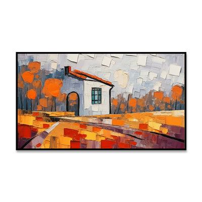 Cuadro Pintura al Óleo Artesanal Paisaje Rural para Sala y Comedor - Image 5