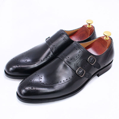 Mocasines de Cuero Premium con Hebillas Dobles para Hombre - Image 3