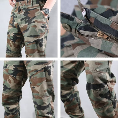 Pantalones Cargo Retro Estilo Japonés con Camuflaje y Corte Tobillero - Image 10