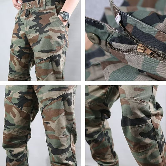 Pantalones Cargo Retro Estilo Japonés con Camuflaje y Corte Tobillero - Image 10